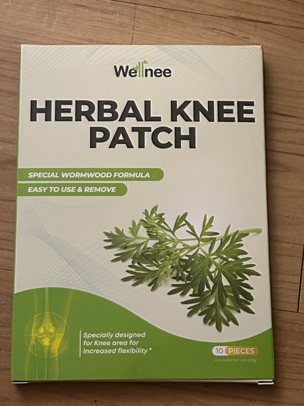 Wellnee Herbal Knee Patch - pack of 10 new/sealed